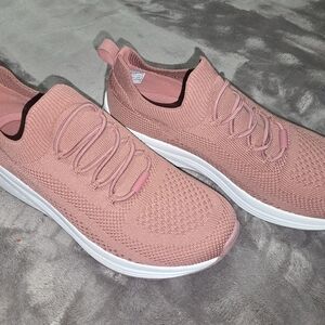 Skechers Women’s Slip-On Knit Sneakers - Rose Pink